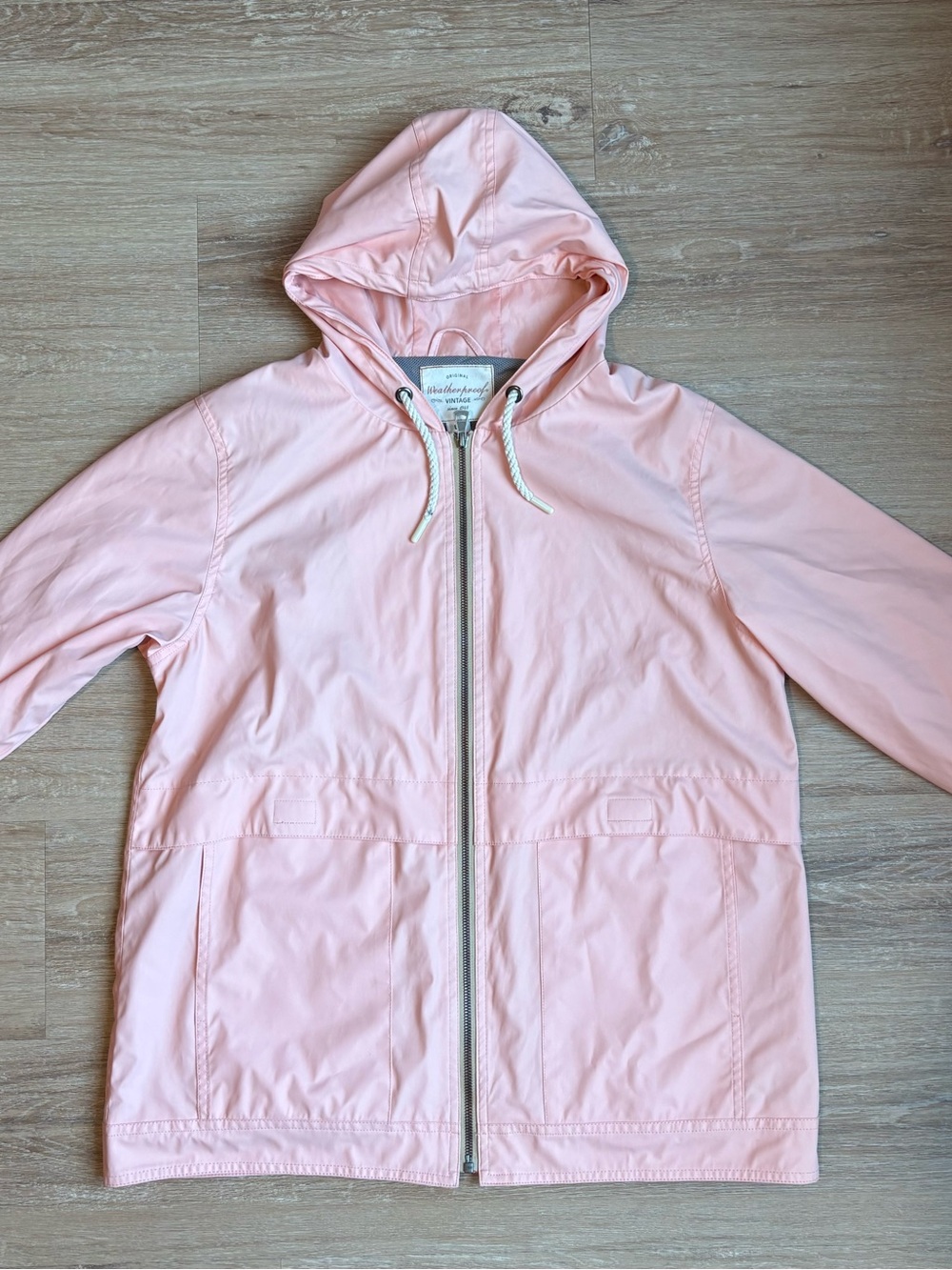 Weatherproof Vintage Hooded Rain Slicker Jacket Pink Women's Size‎ L